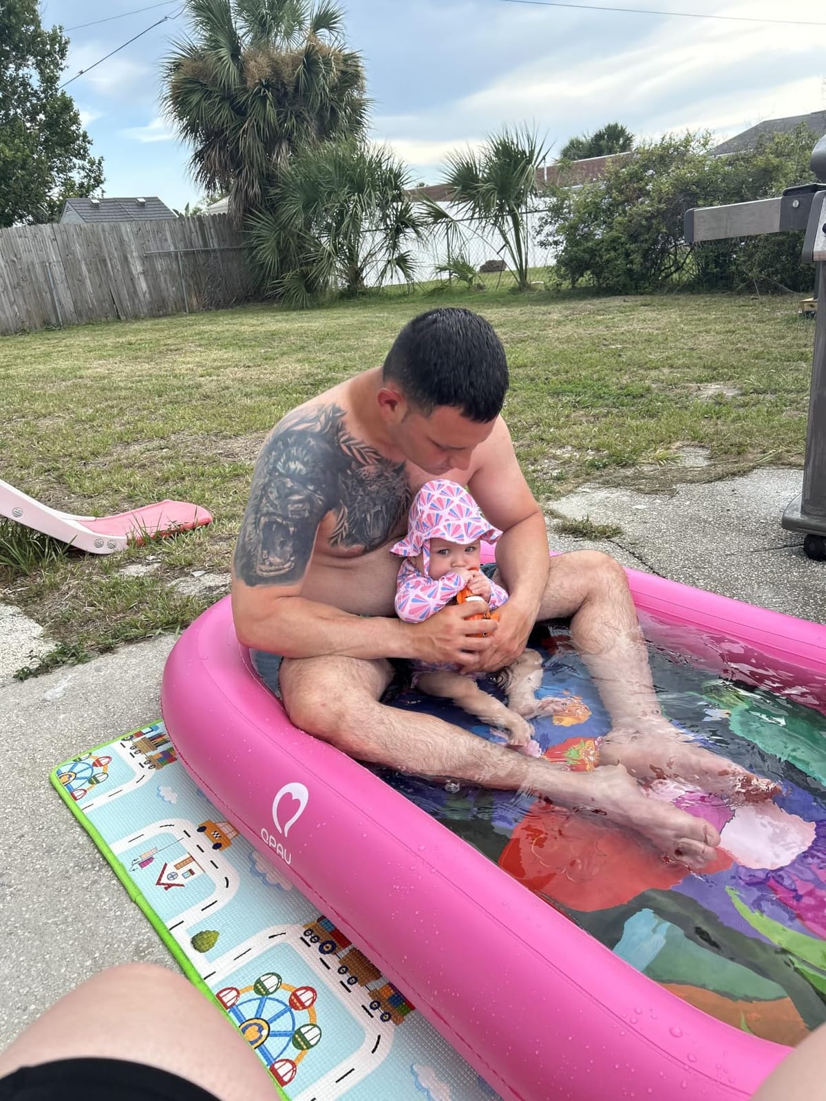 QPAU Splash Pads for Toddlers 1-3, Pink Mermaid Toy customer photo 1