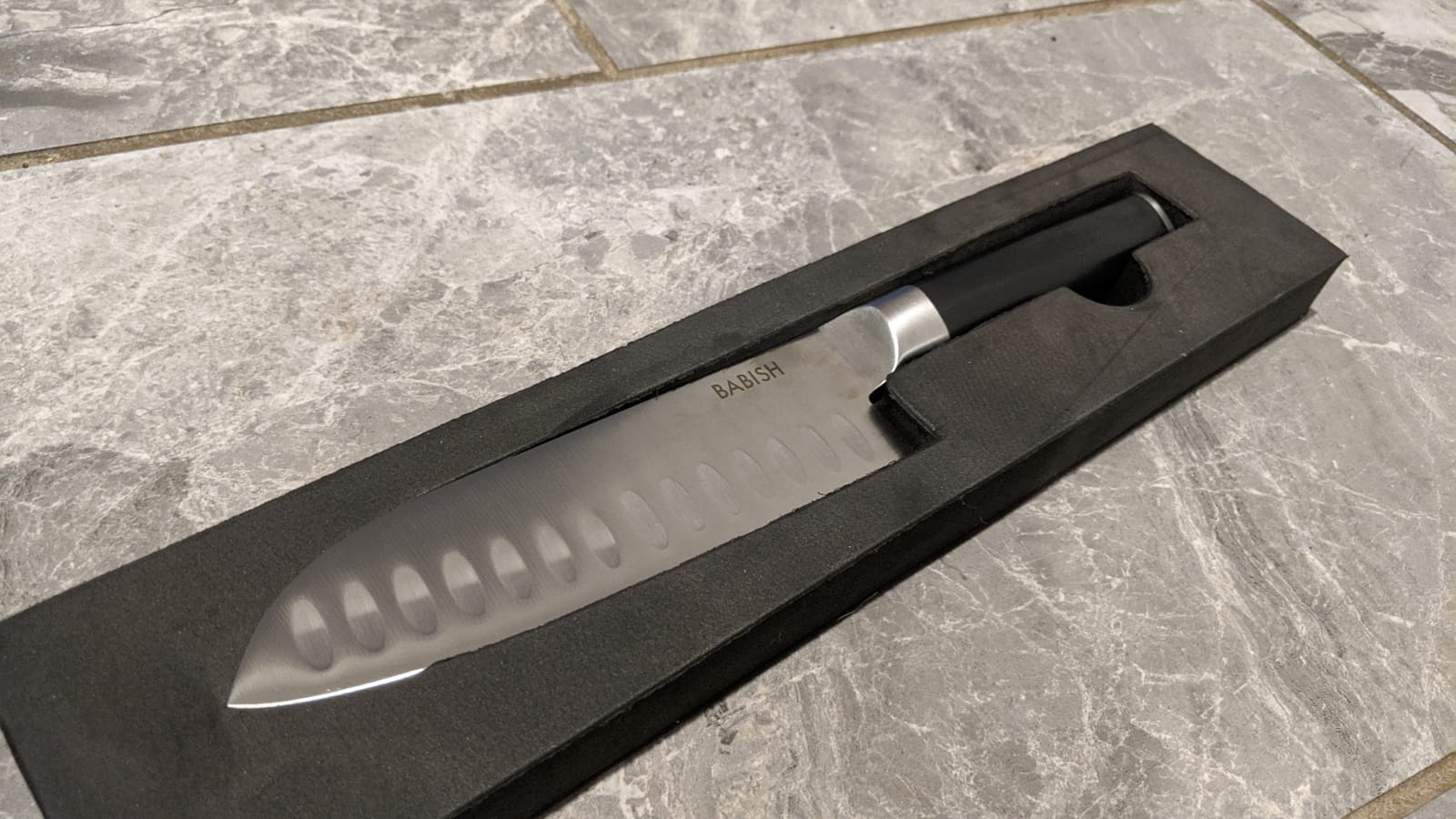 Babish 6.5 Inch Santoku Knife High Carbon 1.4116 German Steel Kitchen Knife Razor Sharp Blade Durable Precision Cutlery for Slicing Dicing Chopping Vegetables Meat and Fish customer photo 2