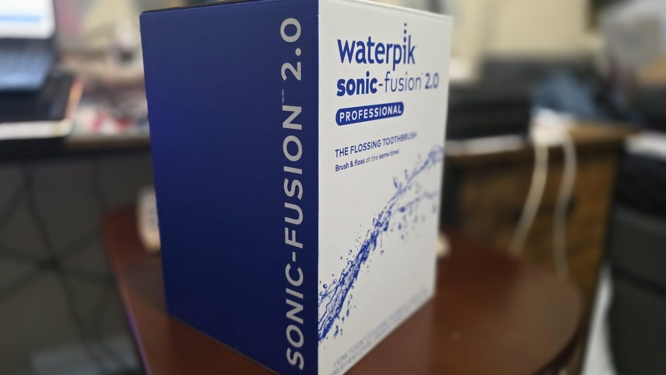 Waterpik Sonic-Fusion Flossing Electric Toothbrush Water Flosser, White customer photo 2