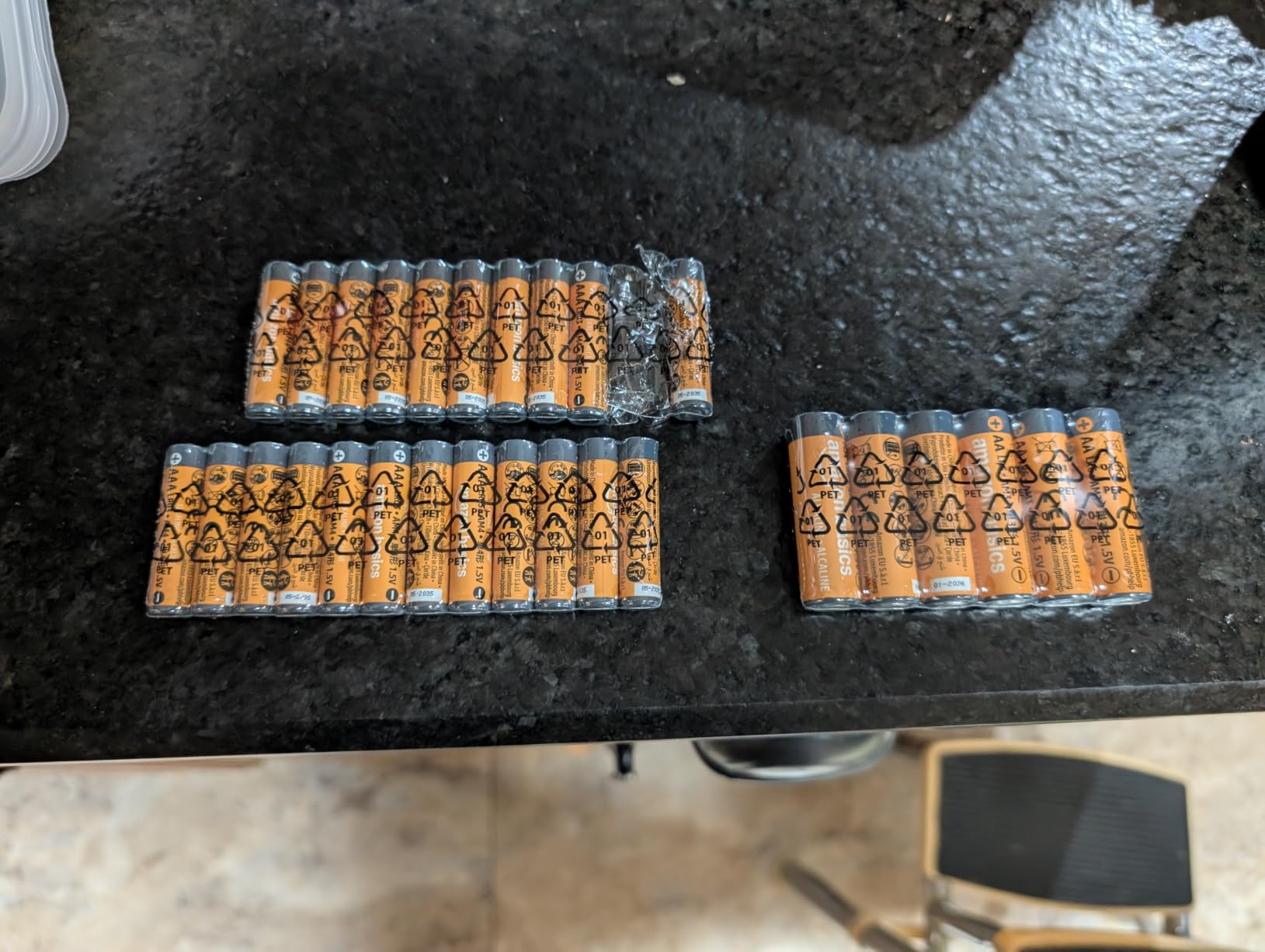 Amazon Basics 48-Count AA & AAA High-Performance Alkaline Batteries Value Pack, 24 AA and 24 AAA, Ready to Use customer photo 1