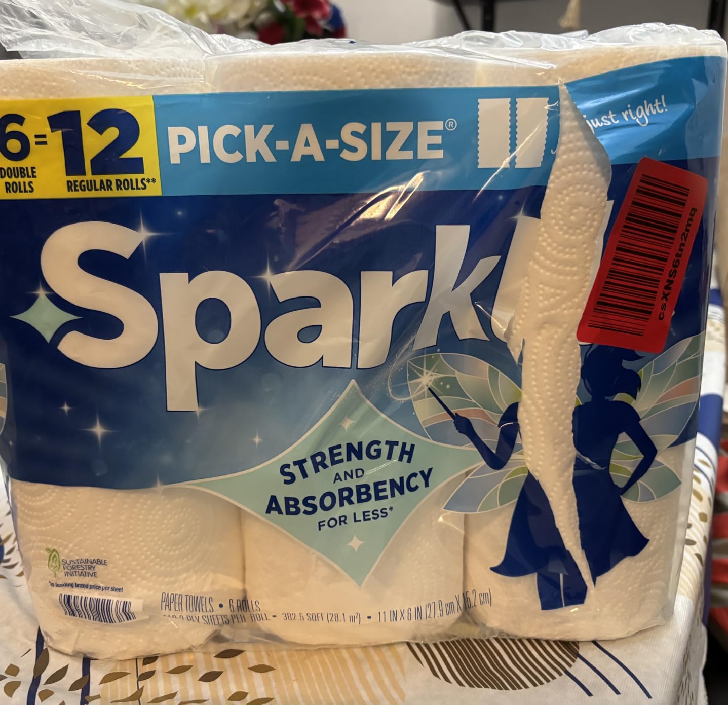 Sparkle Pick-A-Size Kitchen Paper Towels, 6 Double Rolls, 660 Sheets customer photo 1
