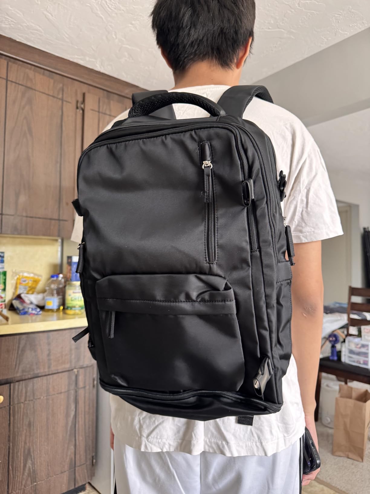 VGCUB Carry on Travel Backpack for Women Men Large Laptop Gym Work Frontier Airlines Personal Item Bag Business Airport Lightweight Backpack Flight Approved Mochilas de Viaje Black customer photo 2