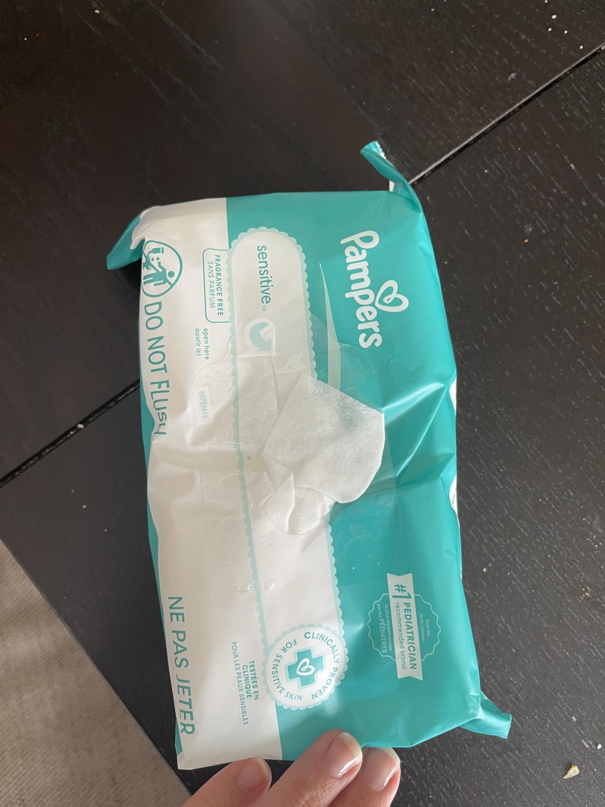 Pampers Sensitive Baby Wipes, Unscented, Fragrance Free, Clinically Proven, Water Based, Hypoallergenic, Multi-Use, Hand Wipes, 1008 Wipes Total (18X Flip-Top Packs) customer photo 2