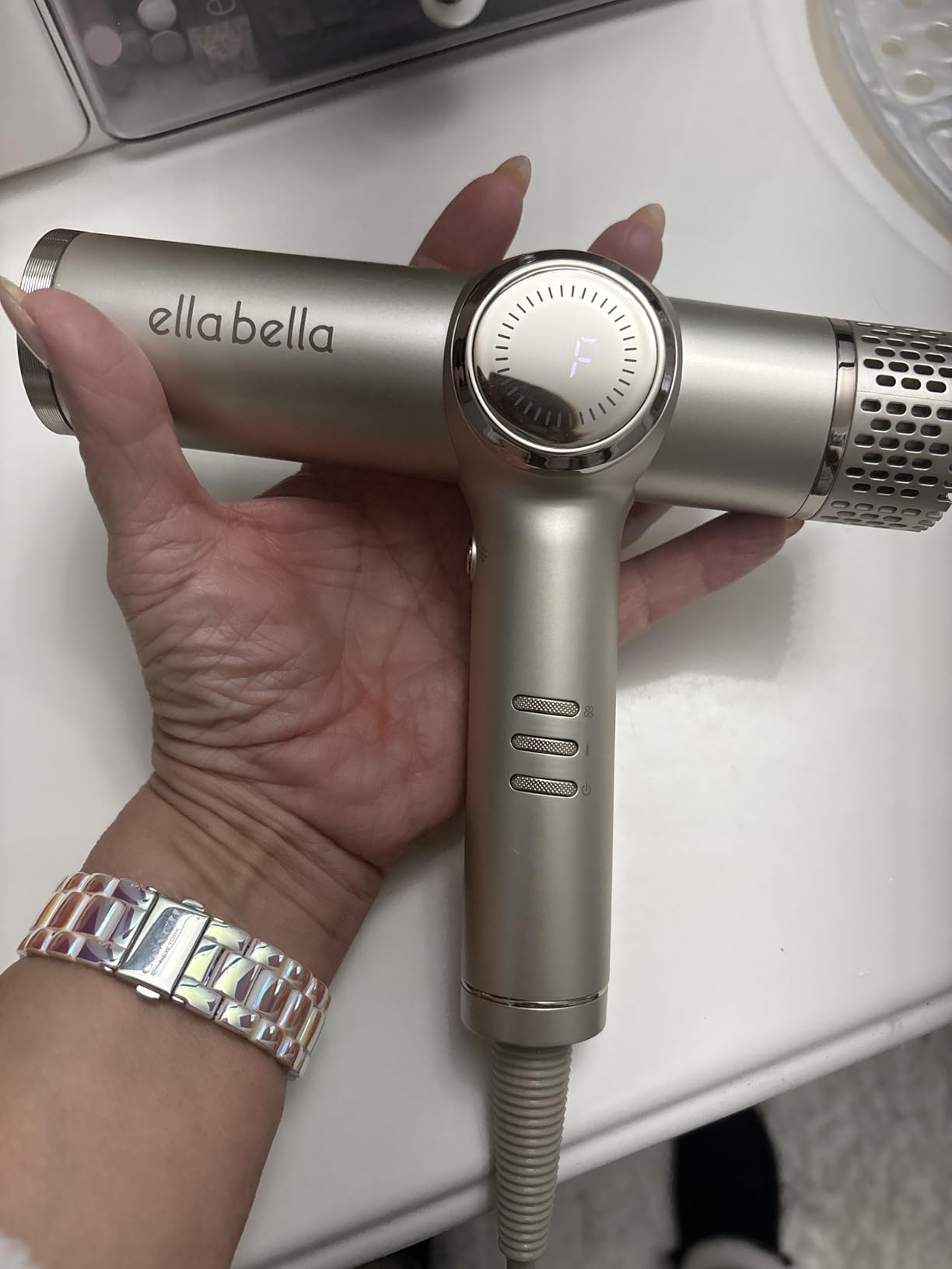 ELLA BELLA® Ionic Hair Dryer with Diffuser - Negative Ion Blow Dryer, Quiet customer photo 2