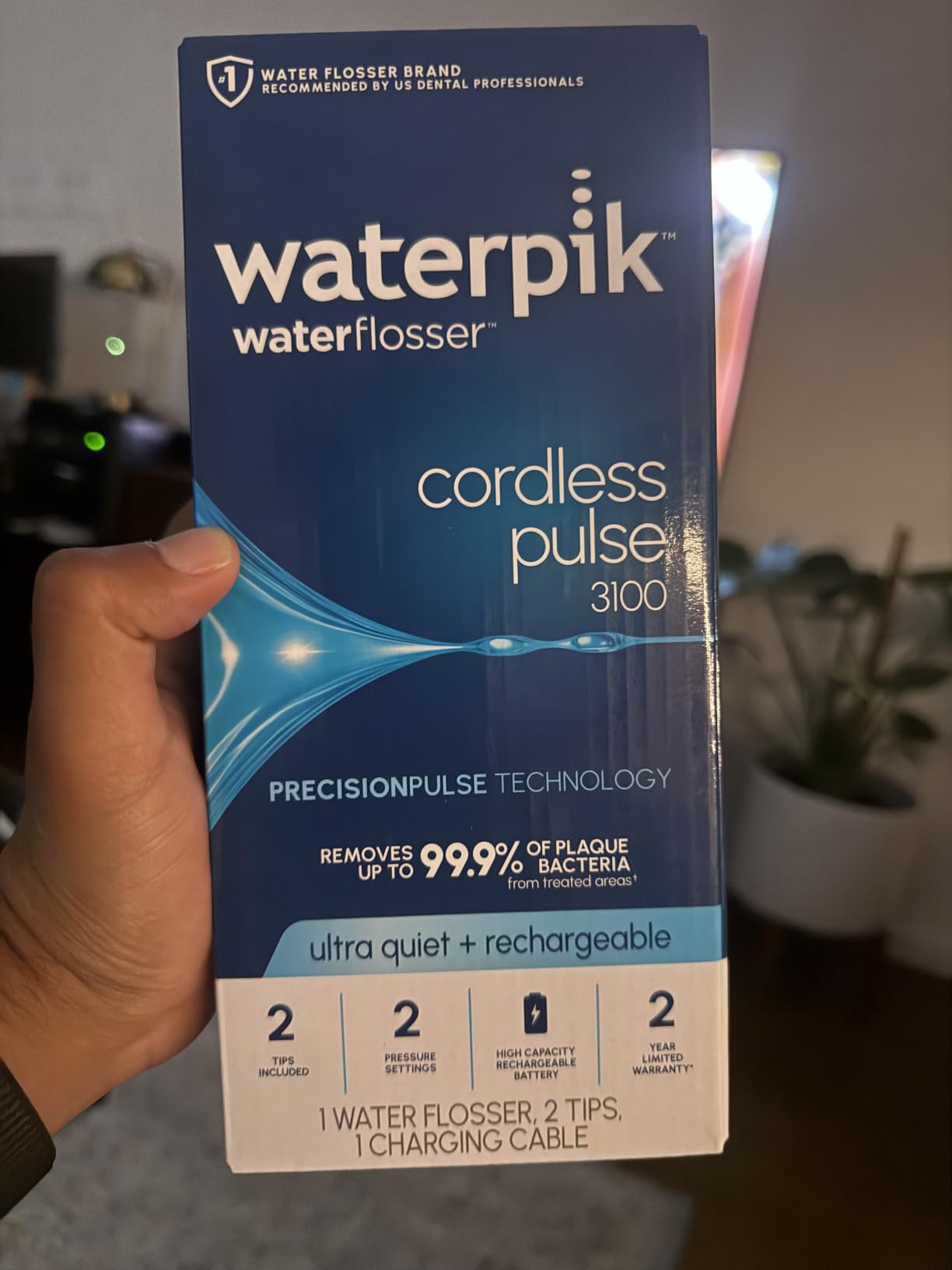 Waterpik Cordless Pulse 3100 Portable Water Flosser, Rechargeable, White customer photo 2
