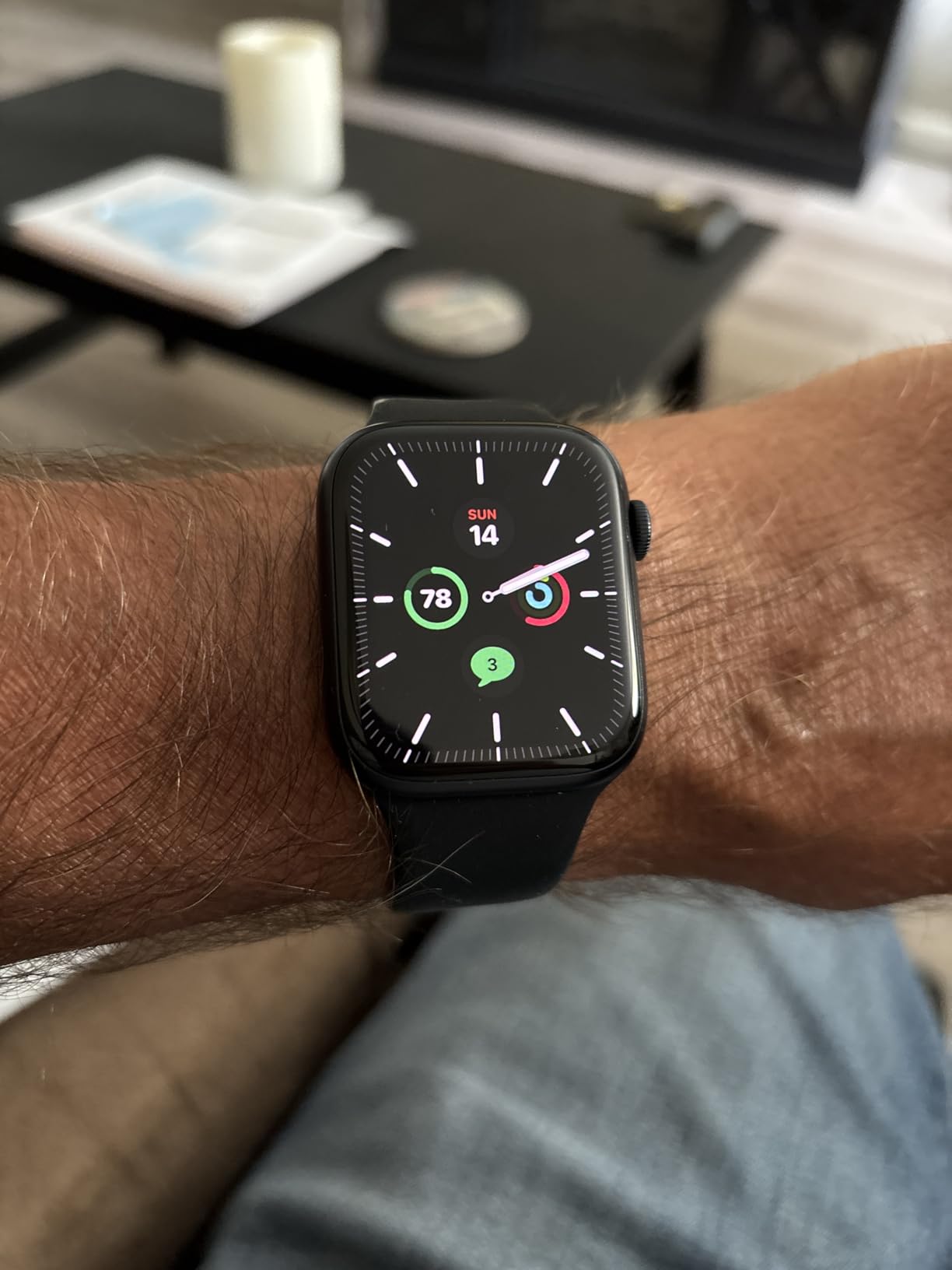Apple Watch Series 9 (GPS + Cellular 45mm) Midnight Aluminum Case with Midnight Sport Band M/L (Renewed) customer photo 1