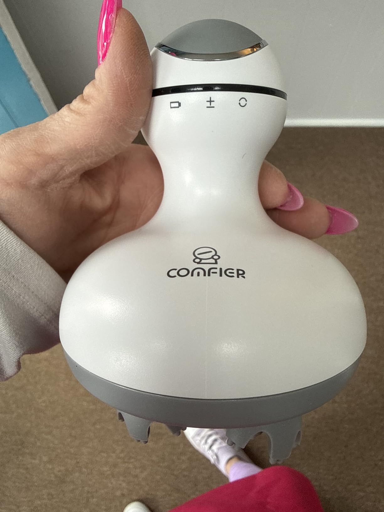 COMFIER Cordless Scalp Massager with Heat, Waterproof Electric Head Massager for Deep Scalp Cleansing, Hair Care & Daily Relaxation, Rechargeable 3 Modes, Gift for Women Men customer photo 2