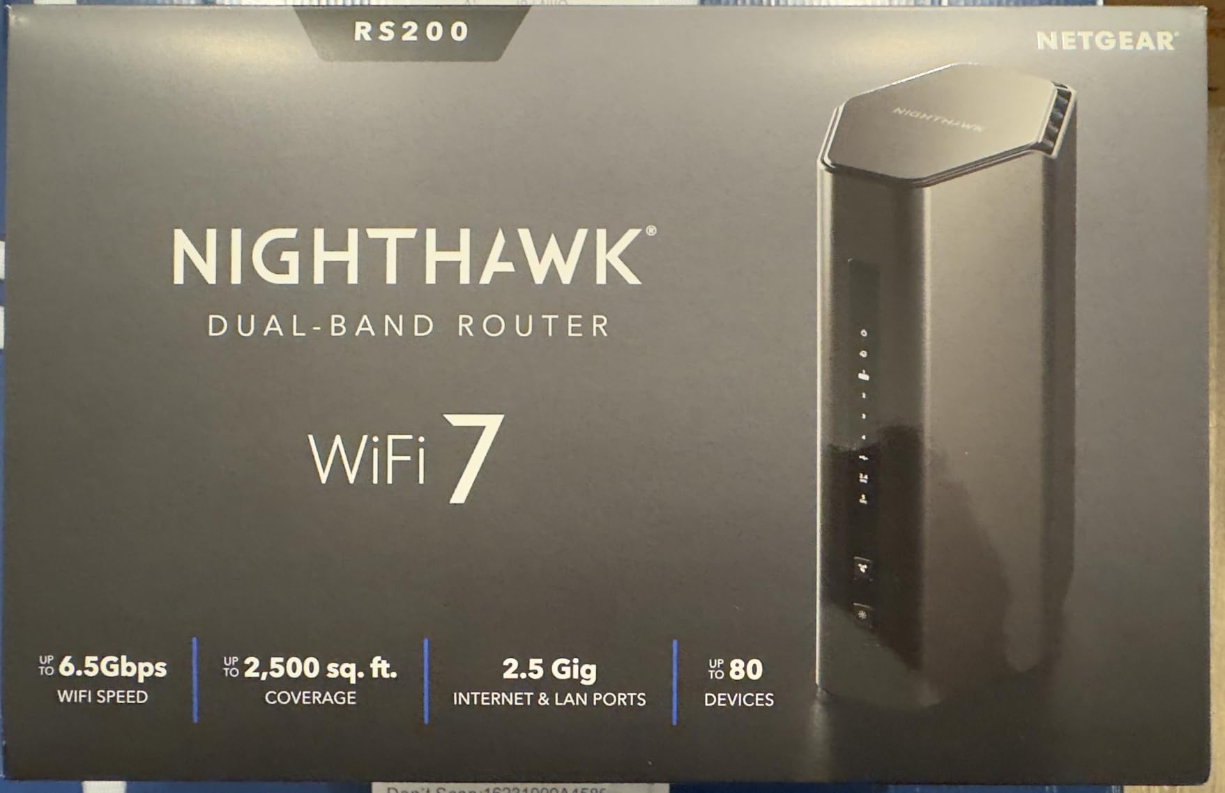 NETGEAR Nighthawk WiFi 7 Router RS200, Up to 2,500 sq ft, 6.5 Gbps customer photo 2