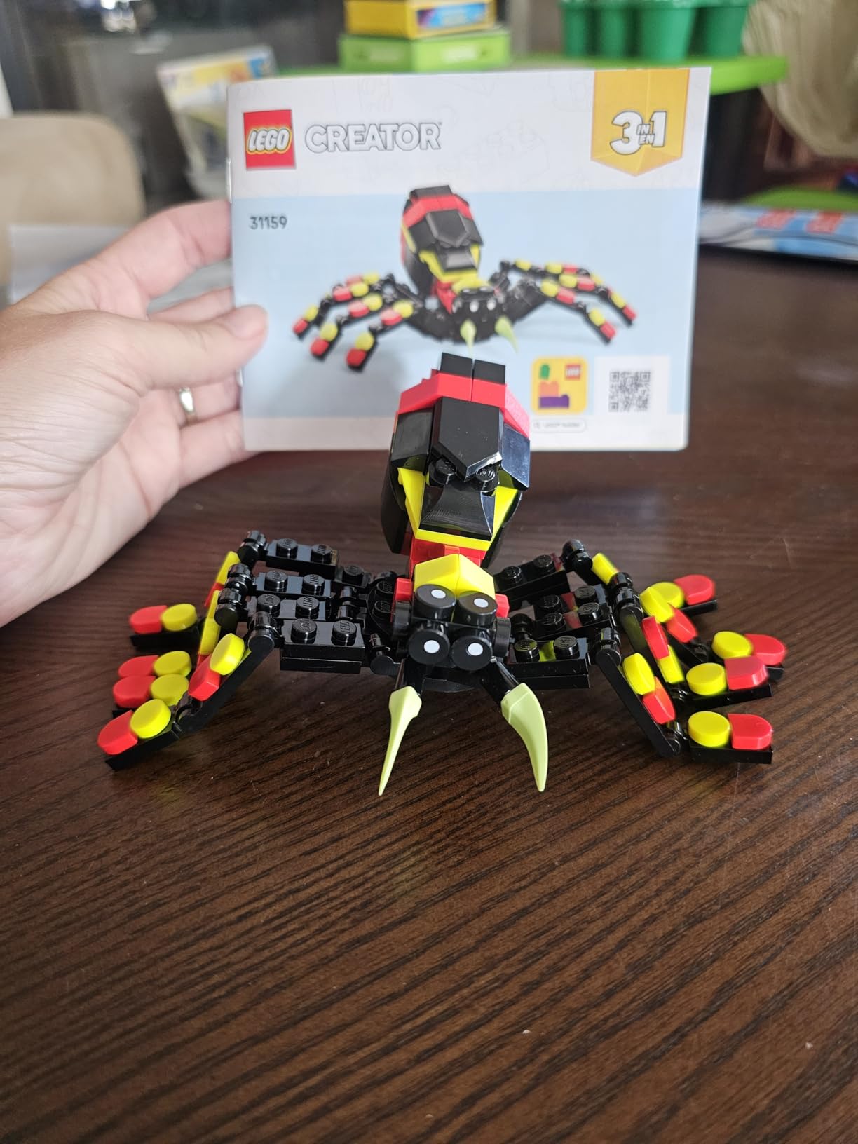 LEGO Creator 3 in 1 Wild Animals Surprising Spider Toy - Building Toy with 3 Build Options, Spider, Scorpion, or Snake - Animal Figures for Kids, Boys & Girls, Ages 7+ - Gift Idea for Birthday - 31159 customer photo 1
