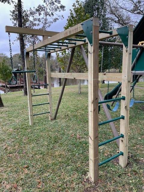 Barcaloo 30 Inch Outdoor Monkey Bars, Green - Set of 6 customer photo 2