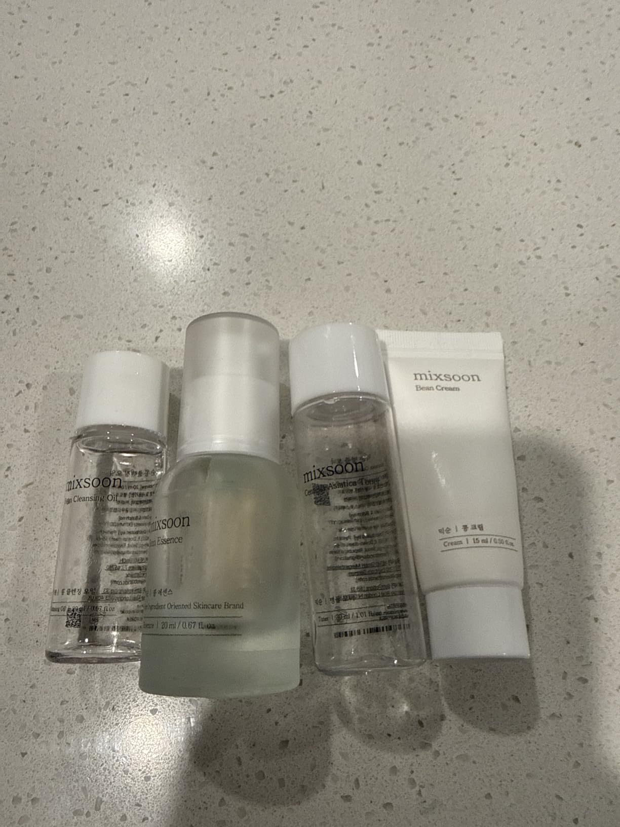mixsoon Pure Glow Essentials Set - 5-Step Skincare Kit - Travel kit, Travel size kit, Hydrating Skincare Gift Set (15ml*1+20ml*3+30ml*1) Korean Glass Skin Care customer photo 2