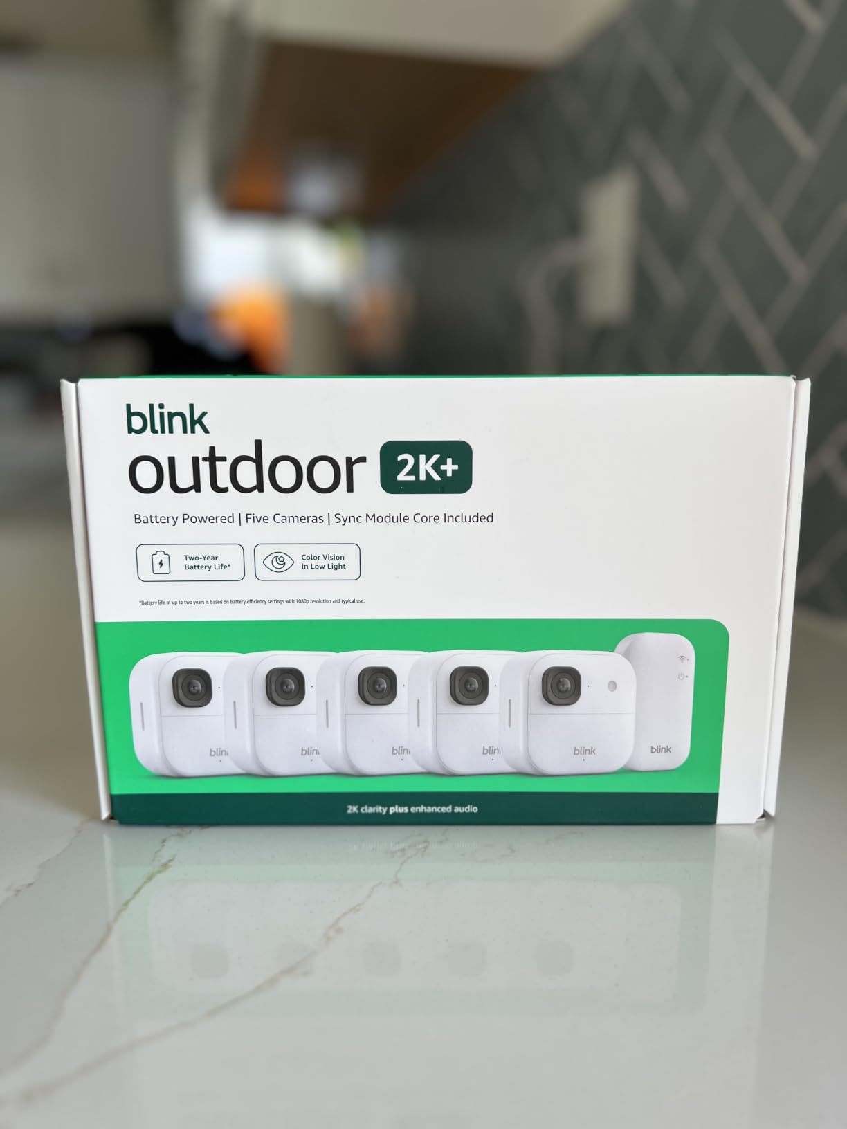 Blink Outdoor 2K+ (newest model) — Wireless smart security camera, 2K video resolution, enhanced audio, two-year battery. Required Sync Module not included — Add-On (Black) customer photo 1
