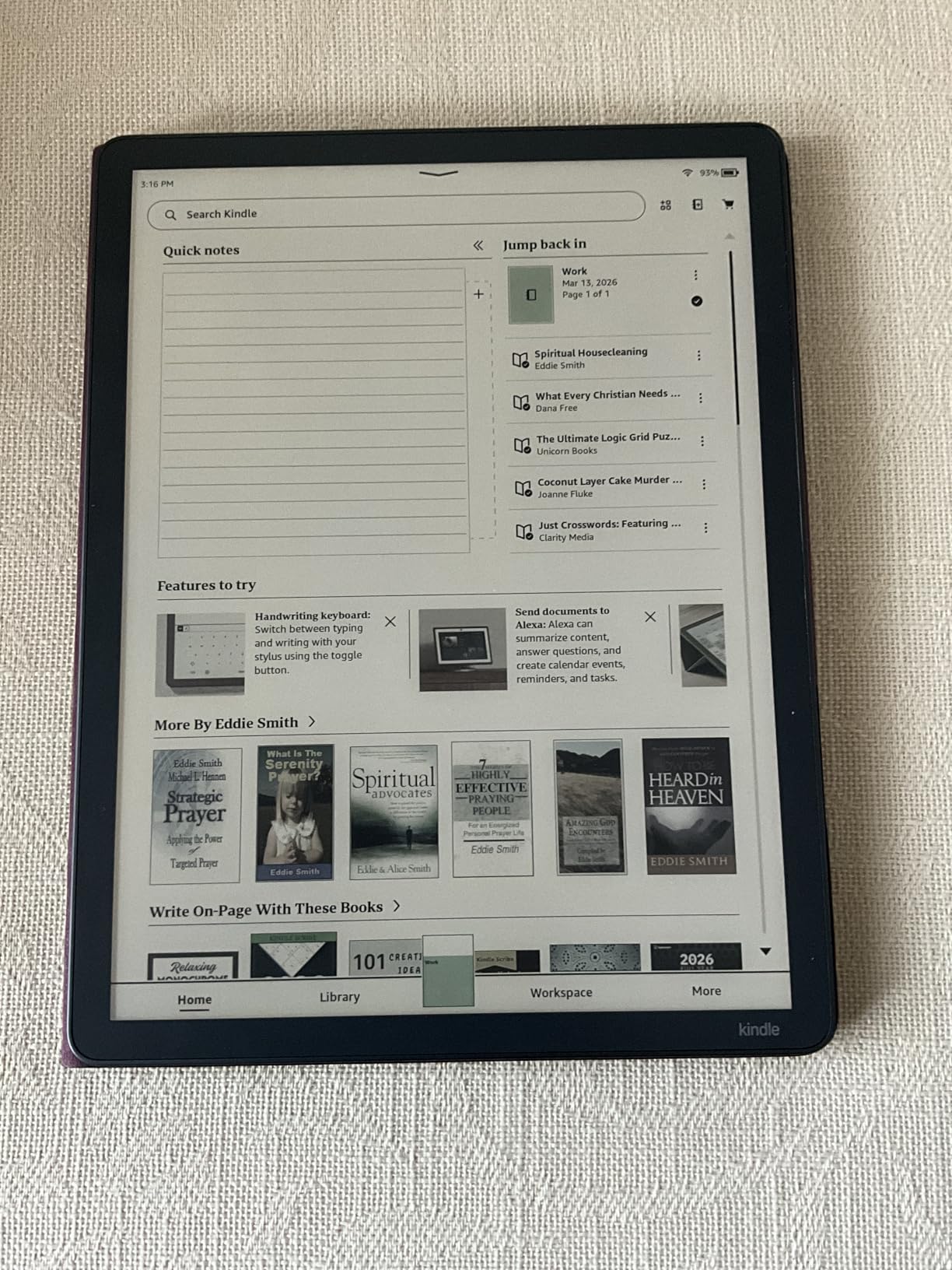 Amazon Kindle Scribe Colorsoft 64GB (newest model) — 11” paper-like color display with front light — One notebook to replace them all — Write in notebooks, docs, and books. Pen included - Graphite customer photo 2