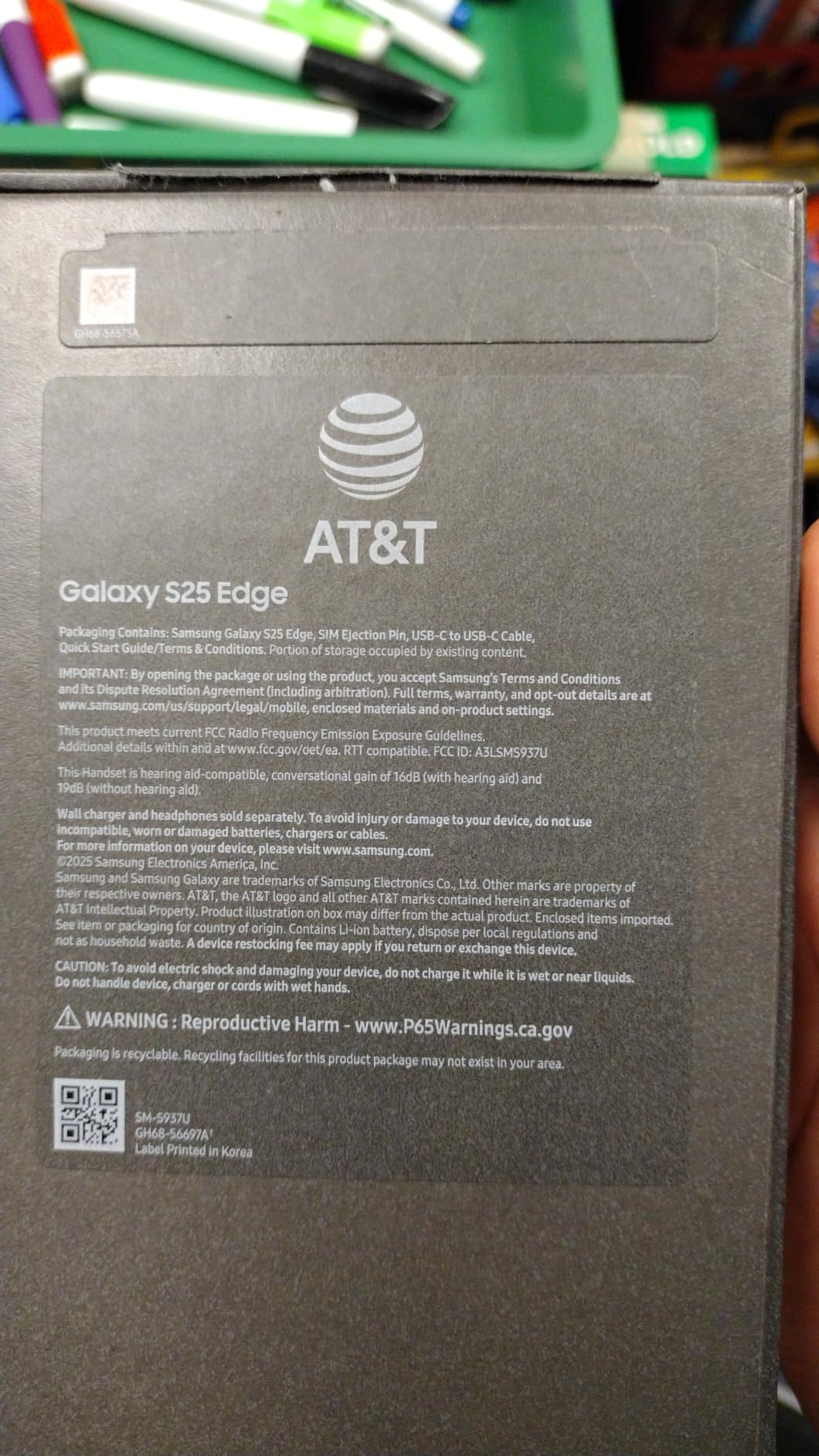 Samsung Galaxy S25 Edge, 256GB, Titanium Jet Black - Unlocked (Renewed) customer photo 1