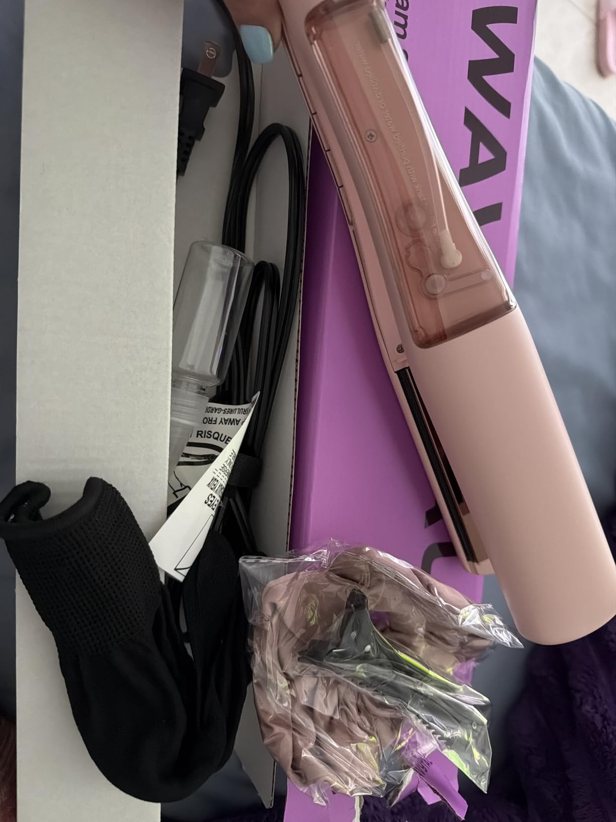 Wavytalk Steam Hair Straightener Steam Sesh for Less Heat Damage, Flat Iron customer photo 1