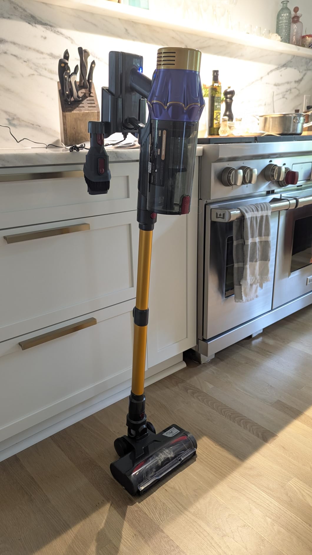 Cordless Vacuum Cleaner, 650W/60KPA/70 Mins Vacuum Cleaners for Home,Self-Standing Wireless Vacuum, Anti-Tangle Brush, Smart Display and 1.8L Cup Cordless Stick Vacuum Cleaner for Pet Hair/Carpets customer photo 1