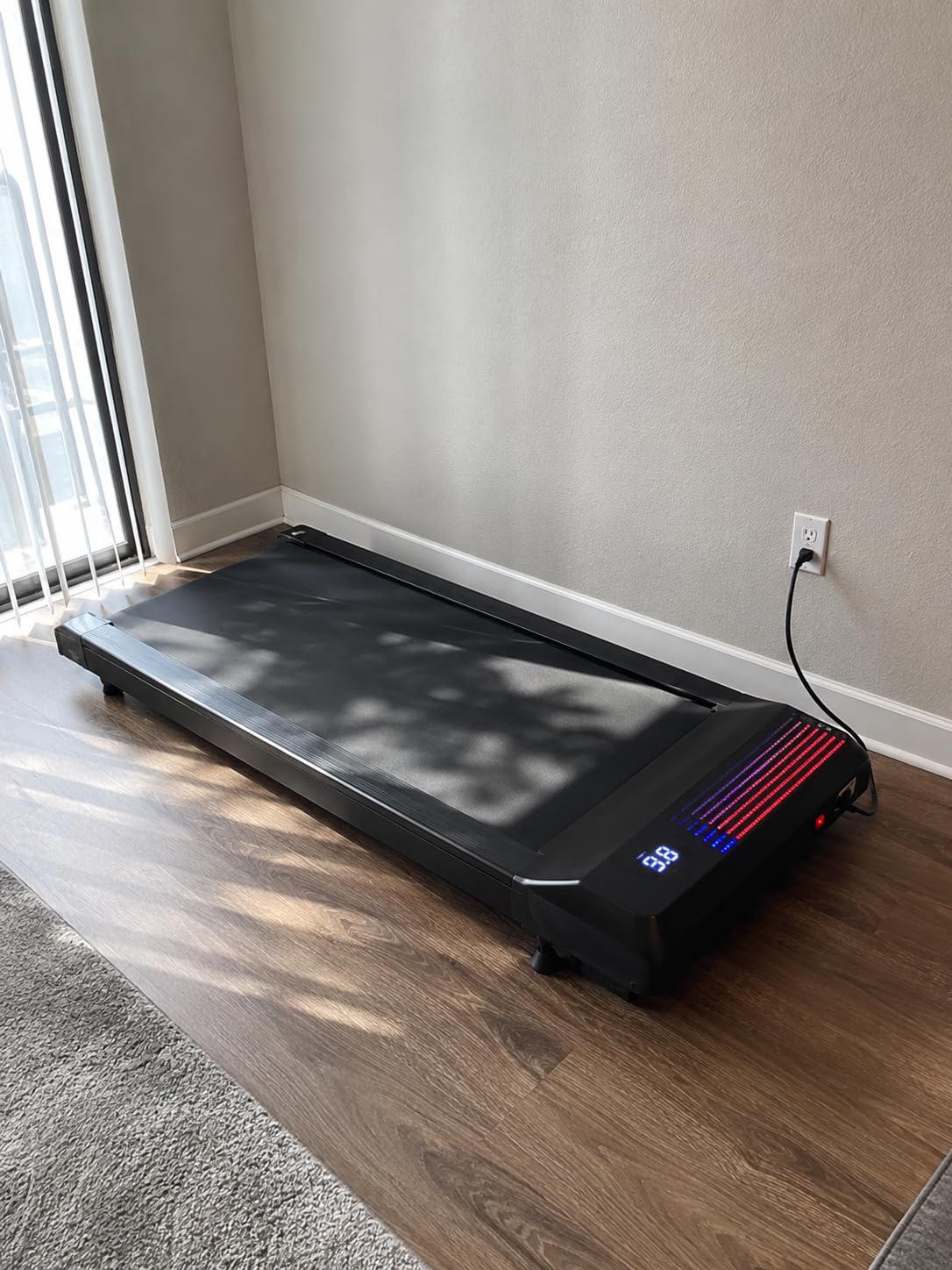 Gkyet Walking Treadmill Pad with Incline, 2.5 HP Under-Desk Treadmill Home Running Pad LED Display Exercise Machine with Remote Control customer photo 2